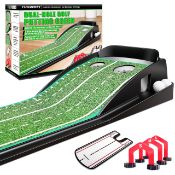 RRP £75.44 CHAMPKEY Golf Putting Mat Professional Dual-Hole Golf