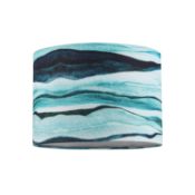 RRP £33.69 Sea Waves Drum Lamp Shade in Teal Duck Egg and Navy Blue