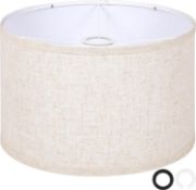 RRP £34.28 OUTON Beige Large Drum Lamp Shades for Floor Lamps