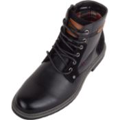 RRP £50.63 Overstock-Mens Easy Slip On Smooth Faux Leather Smart