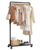 RRP £20.82 Sakugi Clothes Rail - Movable Clothes Rack with Bottom Shoes Shelf