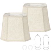 RRP £34.90 OUTON Rectangle Large Lamp Shades Set of 2