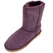 RRP £52.92 Overstock-SNUGRUGS Womens Double Faced Sheepskin Mid Calf Short Outdoor Boot
