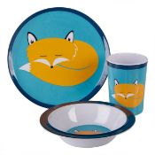 RRP £11.01 Premier Housewares Vibrant Kids Felix Fox Dinner Set
