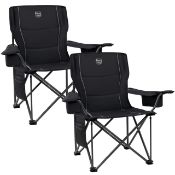 RRP £63.25 TIMBER RIDGE Camping Chairs for Adults Heavy Duty 200kg Oversized