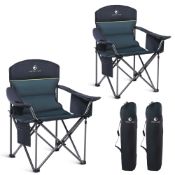 RRP £110.24 ALPHA CAMP Set of 2 Camping Chairs for Adults Camping