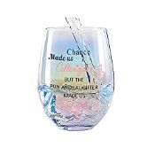 RRP £8.51 Yalucky Colleagues Stemless Wine Glass Chance Made