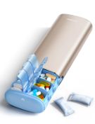 RRP £23.93 VAYDEER 7 Day Metal Pill Organiser Weekly Moisture-Proof