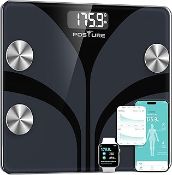 Scales for Body Weight and Fat Percentage with App & Bluetooth, High Precision 0.1lb Digital Bathroo