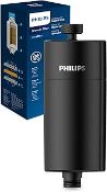 Philips Water in-Line Shower Filter, 50 000 L Filtration Capacity, Black, Reduces Chlorine by up to