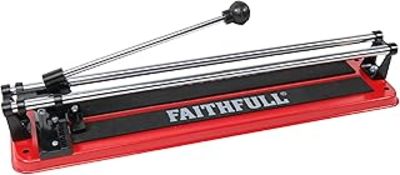 Faithfull Tile Cutter 400mm – Manual Dual Rail Tile Cutter for Wall, Floor & Quarry Tiles up to 400m