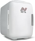NETTA 5L Mini Fridge - Portable Small Fridge for Drinks, Snacks, Skincare - For Bedroom, Student Dor