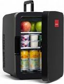 SENSIOHOME 10L Mini Fridge Cooler & Warmer - Sleek Small Fridge for Drinks, Skincare, Makeup, Medici