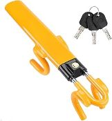 Tevlaphee Steering Wheel Lock Twin Bar, Steering Lock, Car Anti-Theft Device, High Visibility, Heavy