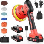 Innsky Cordless Car Polisher, 6-Inch Dual Action Buffer, 2 x 21V 2000mAh RRP £42.49