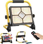 ERAY 150W Rechargeable Work Light, 10000LM LED Floodlight with Magnetic Bases, 15000mAh Battery, Sta