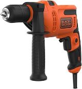 BLACK+DECKER 500W Electric Hammer Drill, Powerful 0-49,300 BPM for Masonry and Concrete, Compact Des