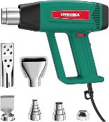 HYCHIKA Professional Heat Gun, 60℃- 600℃ Stepless Variable Temp, 1800W Pure Copper Motor, 1.5S Fast