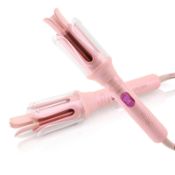 RRP £41.99 Hair Curler Automatic Rotating Curling Iron for Kids/Beginners, Sakura Pink