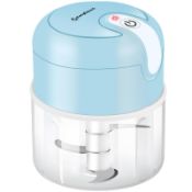 RRP £15.14 EASYSPEED Mini Electric Garlic Chopper 1Cup