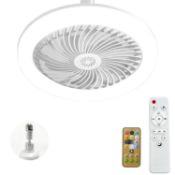 RRP £17.64 YumSur LED Ceiling Fan with Lights