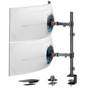 RRP £49.60 Overstock-Heavy Duty Dual Monitor Arm Fully Articulating
