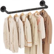 RRP £8.57 Bamworld Wall Mounted Clothes Rail Heavy Duty Industrial