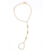 RRP £7.34 Overstock-DOINEUFL Hand Chain Bracelet with Ring