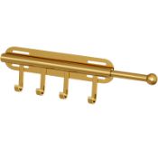 RRP £15.59 ZipGlo Gold Pull Out Valet Rod 1 Pack,Wall Mounted Wardrobe Clothes Rail