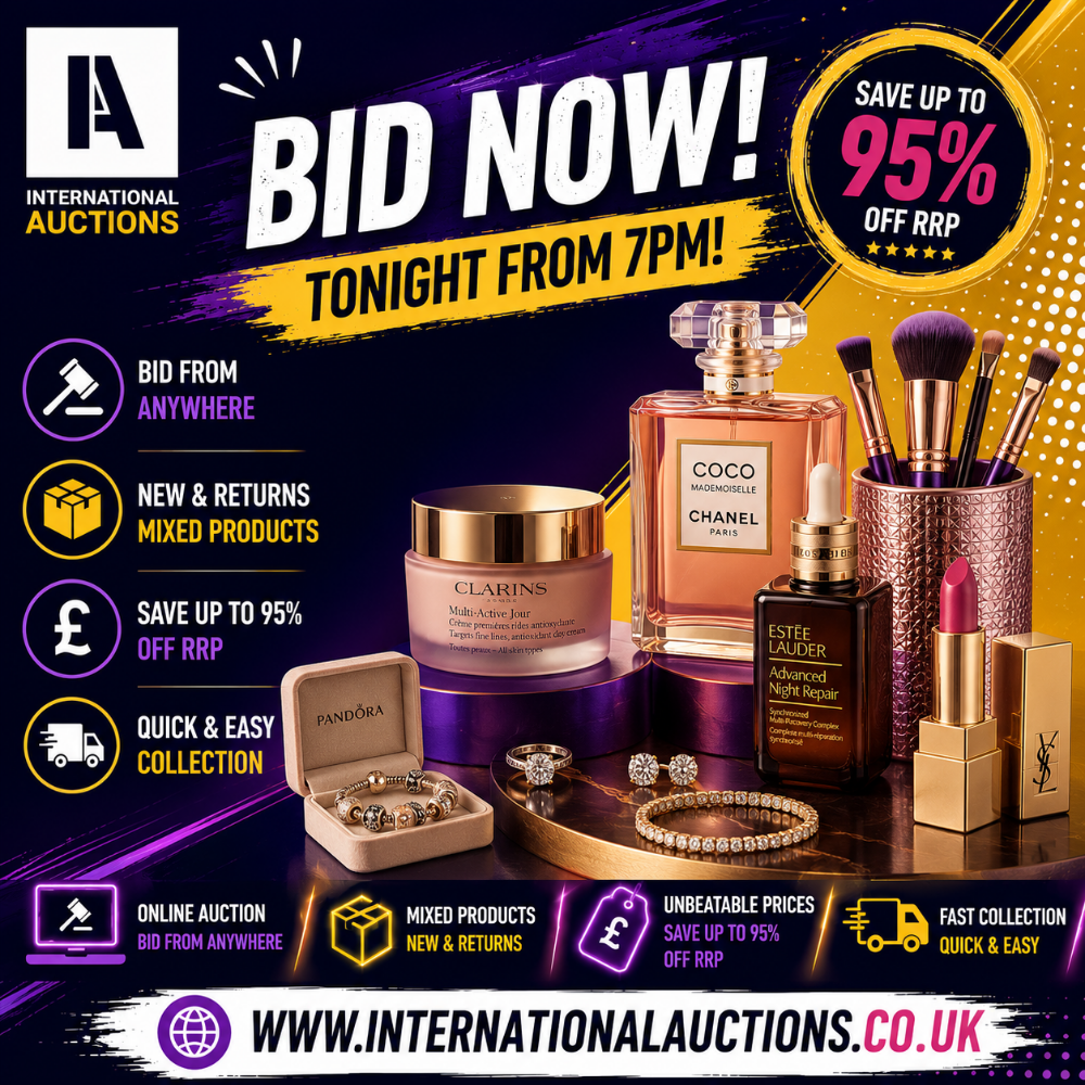 Accrington Site- Monday Auction - UP TO 95% OFF! General Sale Date-17.08.2026 Job Lots, Wholesale, Pallets