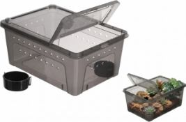 RRP £16.54 Angoily Reptile Box with Feeding Container 10.24X7.09X4.53In