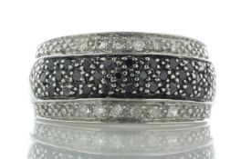 9ct White Gold Ladies Pavé Diamond Ring 0.50 Carats