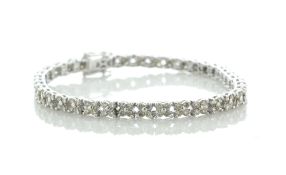 18ct White Gold Tennis Diamond Bracelet 6.5 Inch 3.20 Carats