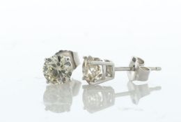 10ct Gold Single Stone Diamond Earring 1.00 Carats