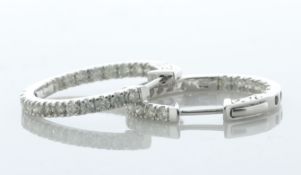10ct Gold Diamond Hoop Earrings 1.50 Carats