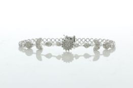 18ct White Gold Ladies Dress Diamond Bracelet 7 Inch 2.00 Carats