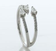 10ct White Gold 'Serpent' Diamond Ring 0.50 Carats