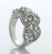 14ct White Gold Diamond Half Eternity Ring 1.00 Carats