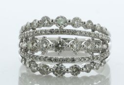 14ct White Gold Half Eternity Diamond Ring 1.76 Carats