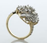 10ct Yellow Gold Diamond Cluster Ring 5.00 Carats