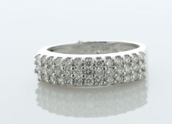 14ct White Gold Semi Eternity Diamond Ring 1.50 Carats