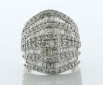 10ct Gold Semi Eternity Boat Diamond Ring 6.00 Carats