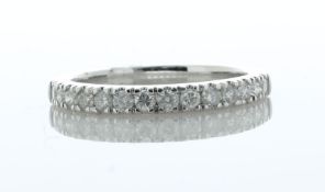 14ct White Gold Semi Eternity Diamond Wedding Ring 0.50 Carats