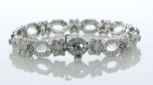 14ct Gold Ladies Dress Diamond Bracelet 4.00 Carats
