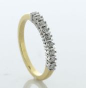 9ct Yellow Gold Half Eternity Diamond Ring 0.50 Carats