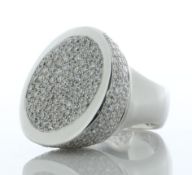 18ct White Gold Al Coro Gioia Designer Diamond Ring 5.63 Carats