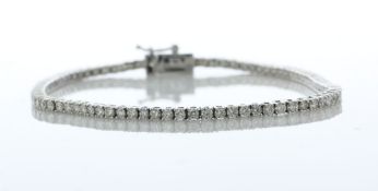 9ct White Gold Tennis Diamond Bracelet 3.00 Carats