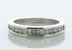9ct White Gold Half Eternity Diamond Ring 0.50 Carats