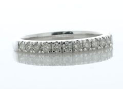 14ct White Gold Semi Eternity Diamond Wedding Ring 0.50 Carats
