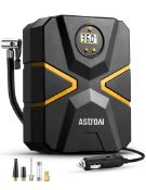 RRP £10.20 AstroAI Tyre Inflator Air Compressor 12V DC, Digital Car Tyre Pump 150PSI